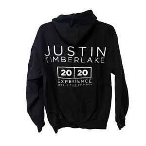 Justin Timberlake 20/20 Experience World Tour 2013-2014 Black Zip Up Hoodie M
